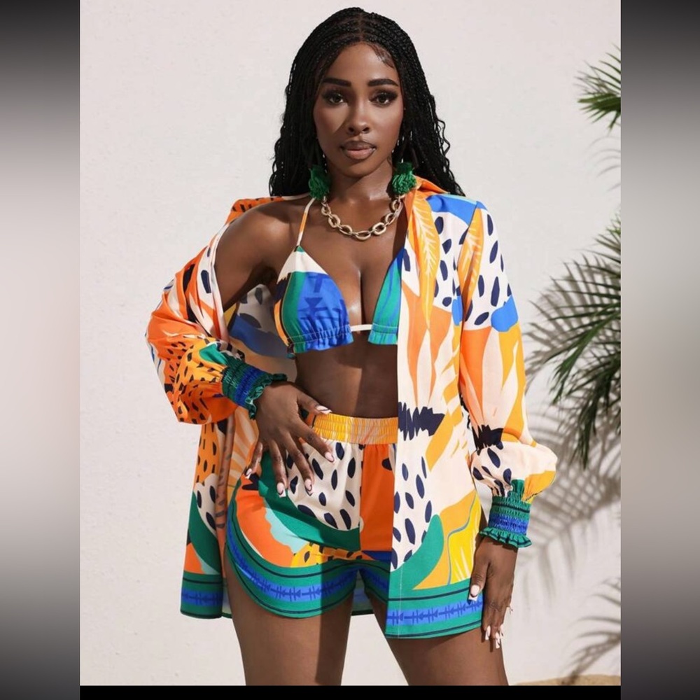 🆕 3 Piece Colorful Shorts Set